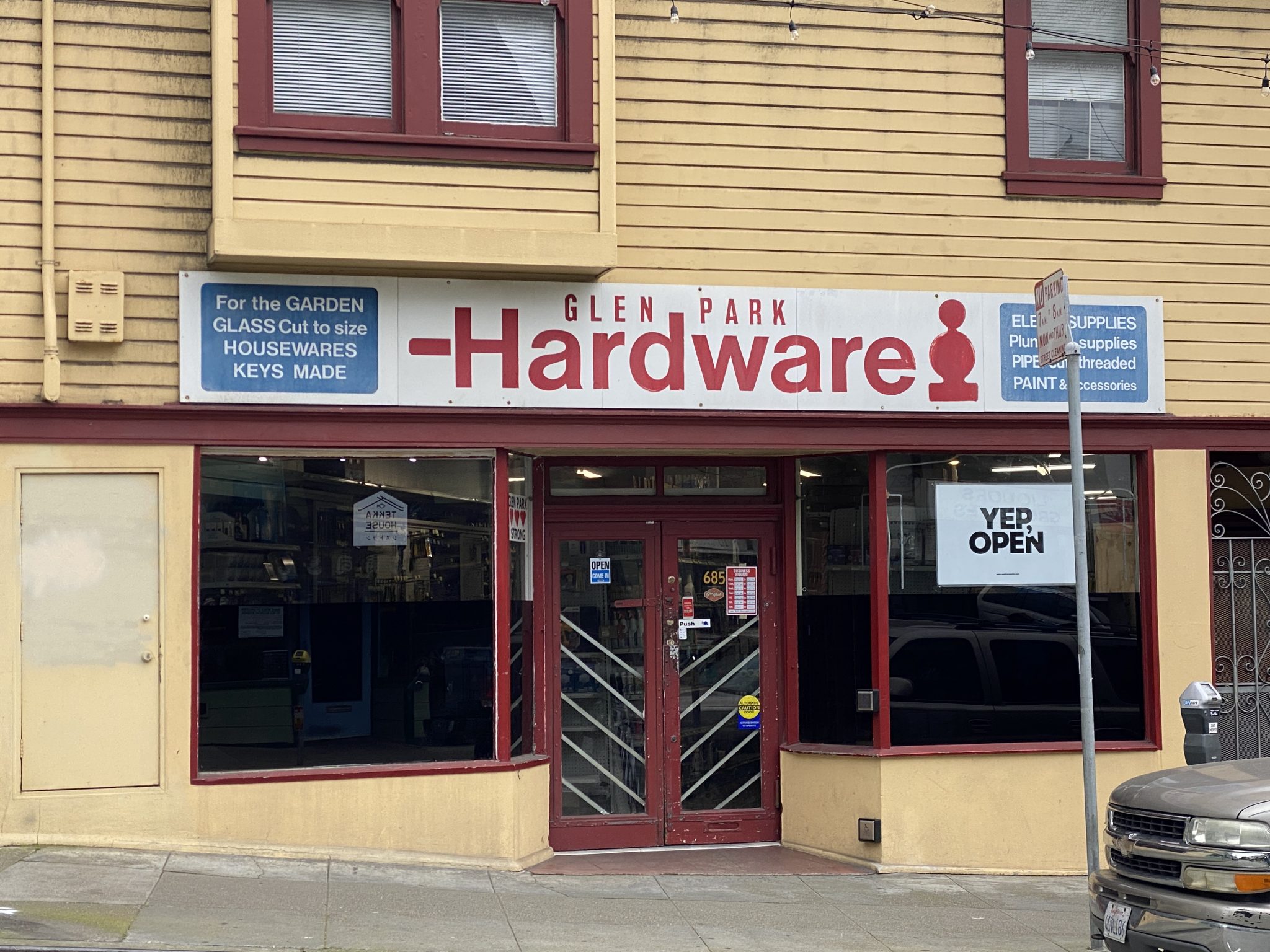 YEP, OPEN–Glen Park Hardware under new management